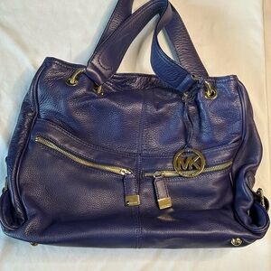 Michael Kors Blue Leather Shoulder Bag